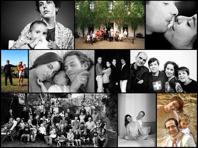 Mural de fotos de familia